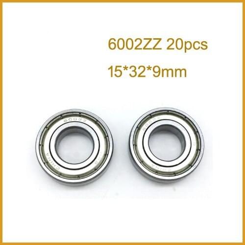 Free Shipping 20pcs Bearing 6002 2rs 6002z / 6002zz 2z gcr15 bearings 20PCS/LOT