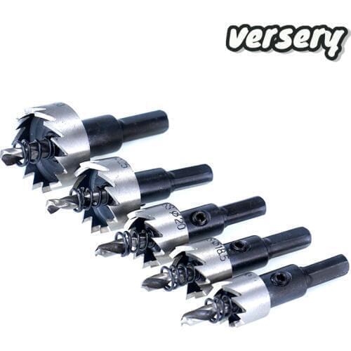 Free shipping 5PCS/Set HSS Drill Bit high speed steel Hole Saw for iron Stainless Steel Metal aluminum alloy 16/18.5/20/25/30mm