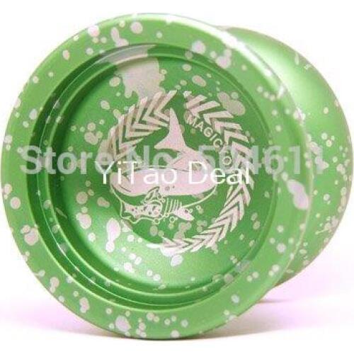 Free shipping Magic Yoyo Magic Yo-yo N12 Shark Honor String Trick Light Green Silver Aluminum