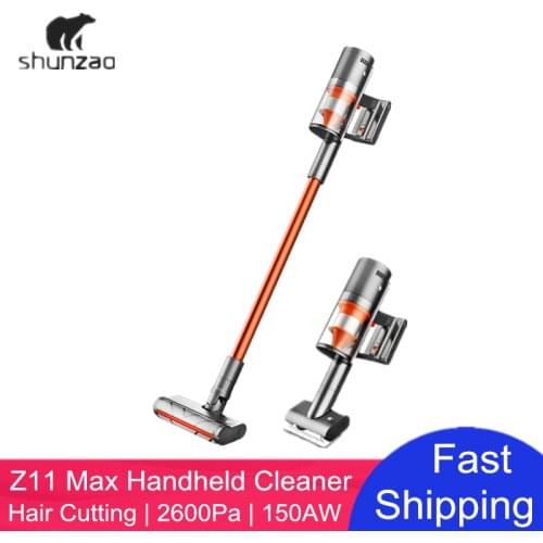 Xiaomi Youpin Shunzao Z11 Max Wireless Handhled Vacuum Cleaner Self-clean Hair Cutting OLED Display 26000Pa Replaceable Battery