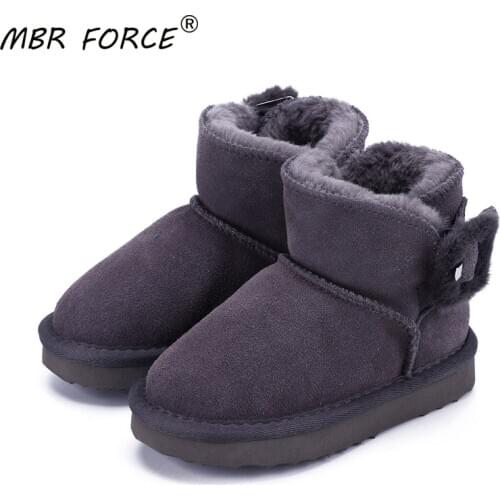 MBR FORCE 2020 classic Children fashion winter leather Girls Boys high quality Ankle shoes non-slip warm All-match snow boots