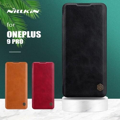 For Oneplus 9 Pro Case Nillkin Qin Luxury Ultra-Thin Flip Leather Case Card Slot Cover for Oneplus 9 5G One Plus 9R 9 Pro Case
