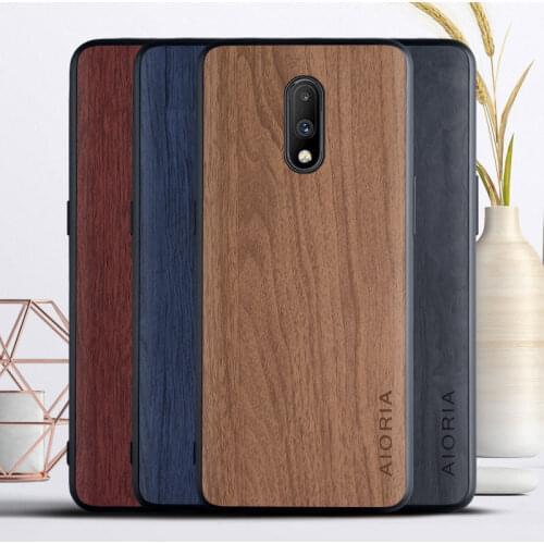 WoodLike case for Oneplus 7 soft TPU silicone material & wood PU leather skin covers coque fundas for Oneplus 7