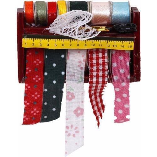 G08-X136 children baby gift Toy 1:12 Dollhouse mini Furniture Miniature rement needlework box 1pcs