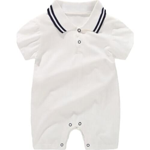 2020 new style Summer Baby Boy gril Rompers 100% Cotton Baby Clothes Gentleman Baby Boys Romper Toddler Kids Jumpsuits birthday