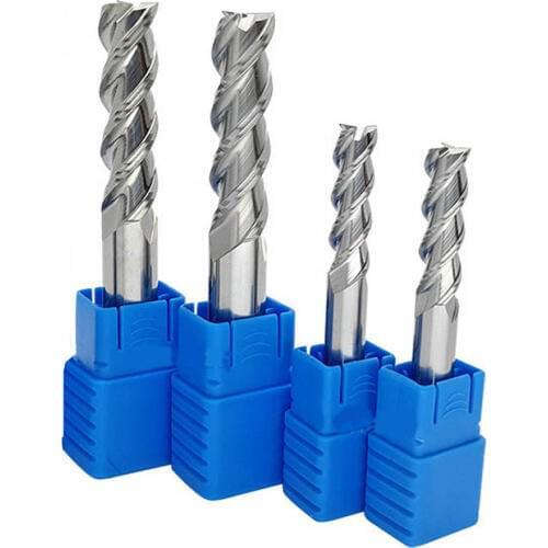 Vsharp 3 Flutes CNC End Mill for Aluminium HRC45 Tungsten Steel Milling Cutter Solid Carbide Milling Tool for Copper Acrylic