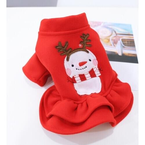 Red Christmas Dog Clothes winter Warm Puppy clothes For Small Dogs Pet Clothing ropa perro ubranka dla psa clothing for dogs