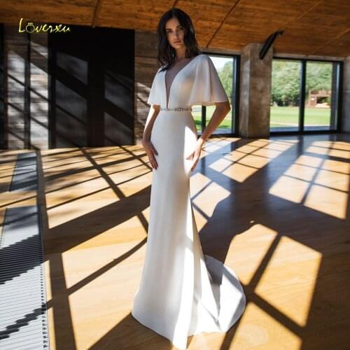 Loverxu Satin Wedding Dresses
