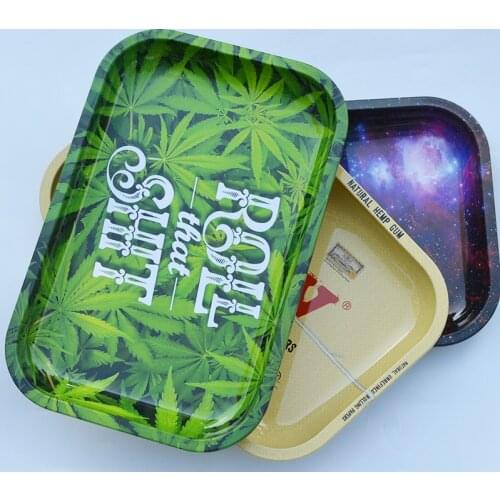 Lenghth 28.8CM *Width 18.8CM Metal Handroller Rolling Machine Grinder Storage Tray Smoking Accessories Dish Trays