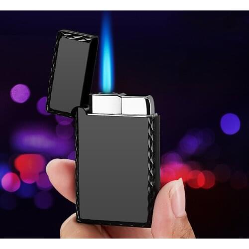 Mini Gas Lighters Metal Windproof Lighter Torch Cigar Jet Butane Lighters Jet Lighter Blue Flame Gadgets for Men