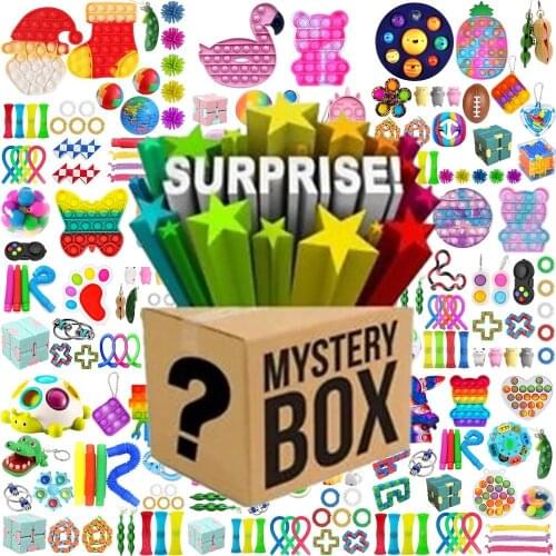 Random 5-20pcs Fidget Toy Pack Mystery Box Surprise Gift Push Bubble Fidget Anti Stress Toy for Kids Adult 2022 Novelty Gift