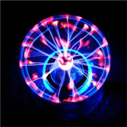 Novelty Glass Plasma Ball Sphere USB+Vehicle-Mounted+Audio Control+Gift Box Lightning Light Lamp Party 150833