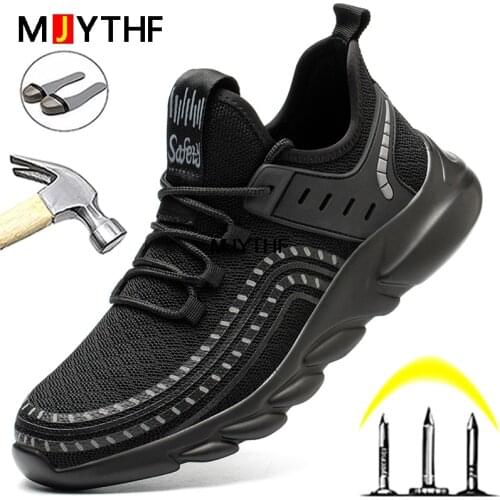 New Safety Boots Work Shoes Male Steel Toe Shoes Boots Men Puncture-Proof Work Sneakers Indestructible Safety Shoes Dropshipping