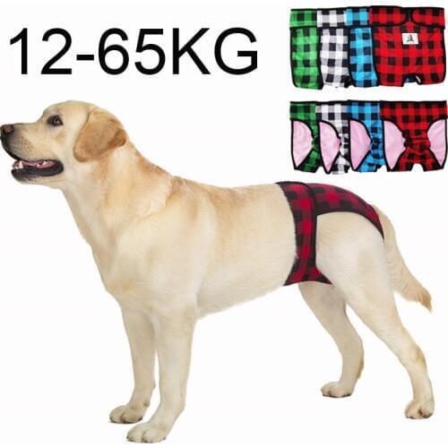 12-65kg Female Dog Plaid Dog Diaper Physiological Pants panties for dogs menstrual pants Pet Underwear Briefs For Dogs 2020