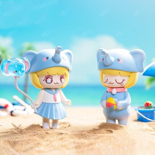 POPMARTs KIMMY MIKI animal 2 series Toys figure action Blind box birthday gift animal girl surprise toys figures Free shipping