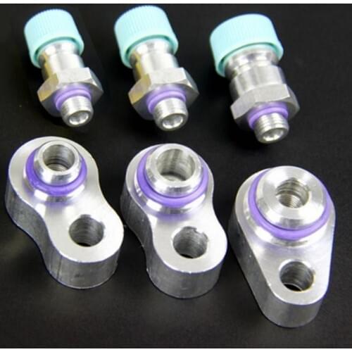 R12 Leak Test Block Off Fittings Kit For A/C Air Conditioning Compressor 3/8'' 1/2'' 5/8'' High Quality