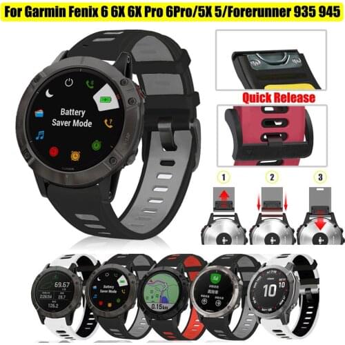 26/22mm Quick Fit Watchband For Garmin Fenix 6X 6X Pro 5X 3 3HR Silicone Easyfit WristBand/Garmin Fenix 6 6Pro 5 5Plus Bracelets