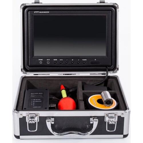 Fish Finder 15M Cable 9" TFT Color LCD Underwater Fishing Camera System With DVR Function Used For Ice/Sea/River Fishing