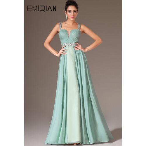 New A Line Tank Chiffon Evening Gowns Beaded Pageant Dresses