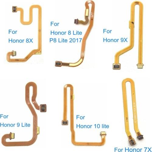 Home Button Fingerprint connection cable For Huawei Honor 8 9 10 Lite 7X 8X 9X Fingerprint Flex Cable Ribbon Repair Parts