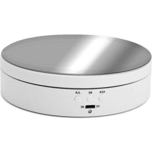 138mm 3 Speeds Electric Rotating Display Stand Mirror Turntable Jewelry 360 Degree Display Stand Base for Photography Video