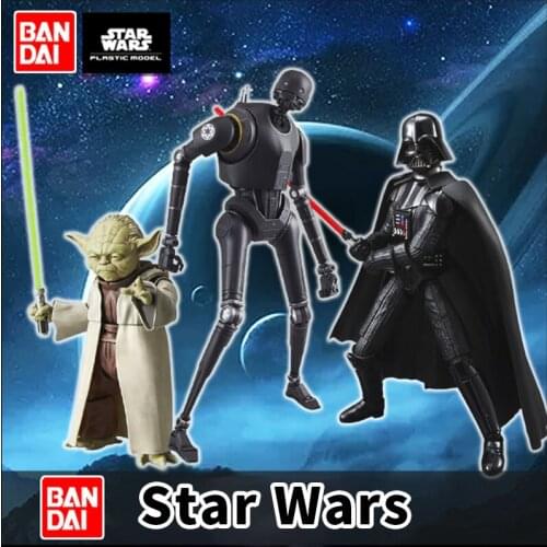 Bandai Star Wars Assembling Darth Vader General Grievous AT-AT BB-8 R2-D2 D-O Death-Star X-Wing Model Anime Figures Collect
