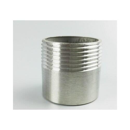 1/8" 1/4" 3/8Male BSP Single Head Thread Equal Polishing Pipe Fitting 304 Stainless Steel Hose Straight Connector for Water Tube