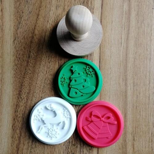 Christmas 1Set Silicone DIY Cookie Stamp Fondant Mold Biscuit Embossing Cutters Sugar Craft Tool