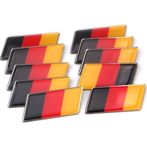 10pcs Aluminum Germany German Rear Emblem Badge Sticker for MK7 MK6 Golf Car Styling Car Stickers Auto accessories Car-cover