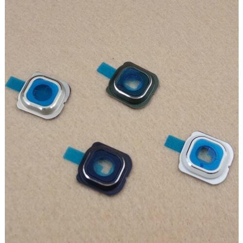 100PCS/Lot Wholesale Rear Back Camera Glass Lens with Camera Frame Holder For Samsung S6 Edge G9250 G925