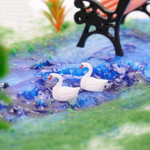 20pcs architecture 1:30 scale model swan in plastic artificial building Ho scale N scale model painted animals miniature model