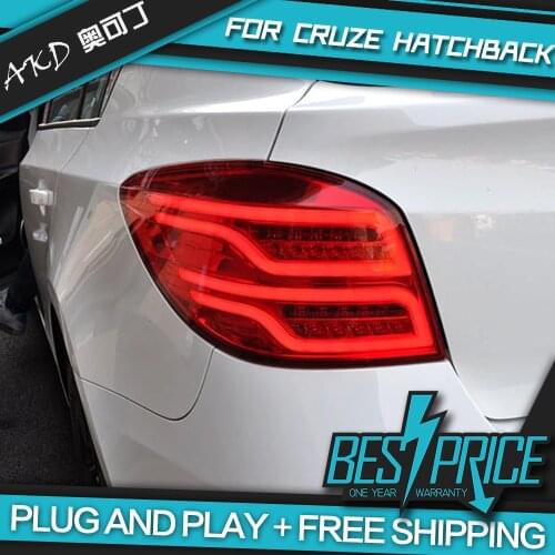 AKD tuning cars Tail lights For Chevrolet Cruze Hatchback Taillights LED DRL Running lights Fog lights angel eyes Rear parking