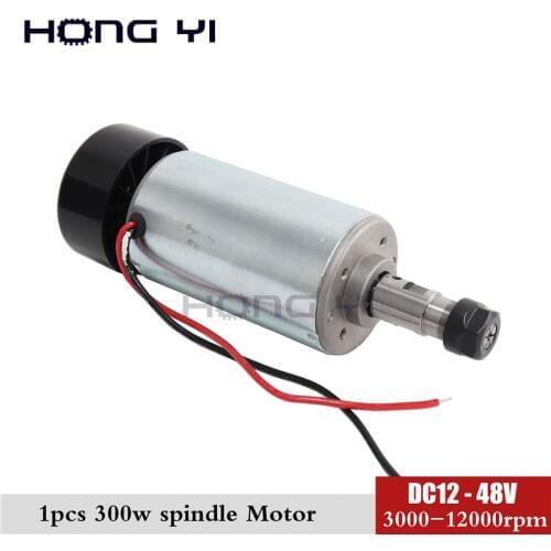 Free shipping 300W Mini Spindle motor , DC12-48V ER11,12000rpm, Engraving milling grind air-cooling spindle motor/ ER11 spindle