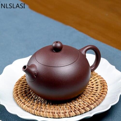 200CC genuine purple sand pot pure hand teapot home tea set original mine bottom trough Qingxi Shi tea set