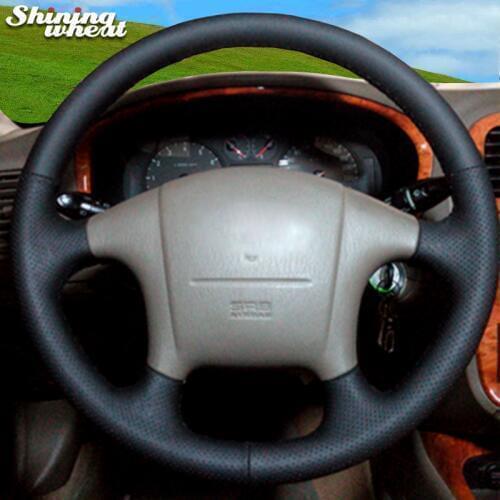BANNIS Hand-stitched Black Leather Steering Wheel Cover for Hyundai Sonata Old Sonata 2005