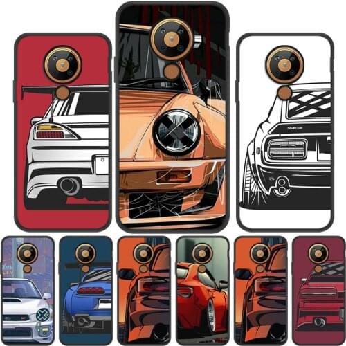 Phone Case For Nokia 8.3 5.4 7.1 Plus 7.3 1.4 Case On Nokia 9 5.1 4.2 3.4 3.1 2.1 1.3 Silicon Cover Japan JDM Sports Car Pattern