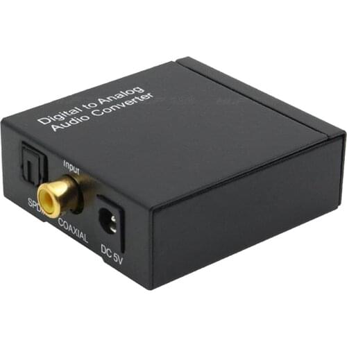 Digital to Analog DAC Optical to RCA Toslink to 3.5mm Adapter Box for PS4