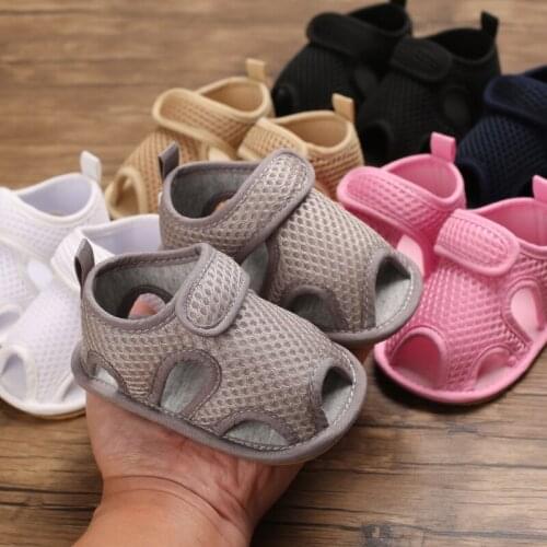 Baby Sandals For Girls Boys Premium Soft Anti-Slip Rubber Sole Shoes Infant Summer Toddler Floor Mesh First Walkers 0-18 Months