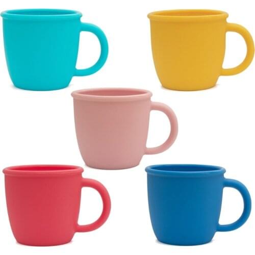 Baby Learn To Drink Cup Drinkware Silicone Cups LeakProof Water Cup Bottle 245ML