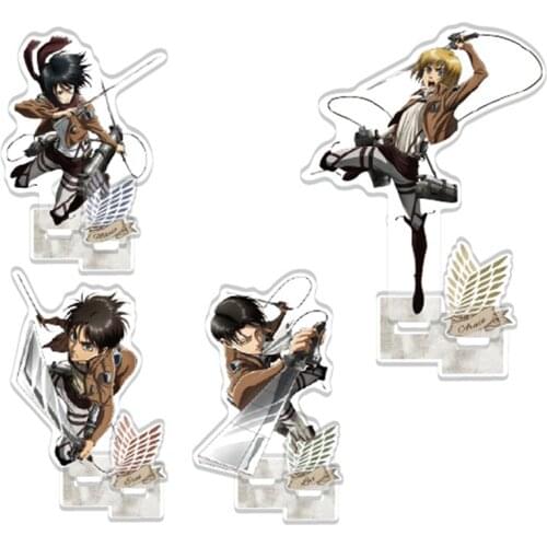 Anime Figure Attack on Titan Double Sided Acrylic Stand Model Plate Shingeki no Kyojin Desk Decor Standing Sign for Friend Gifts