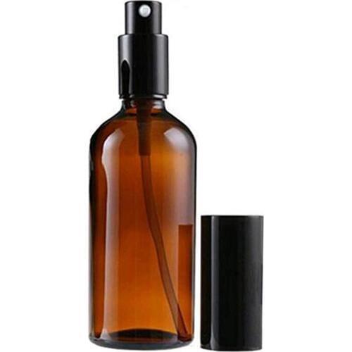 Free Shipping 8pcs 100ml 3.4oz Dark Amber Glass Spray Bottles for Essential Oils - with Fine Mist Sprayers ( 3.4 oz Amber Brown)