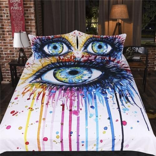 Water color tears creative duvet cover set king queen double full twin single size bed linen set