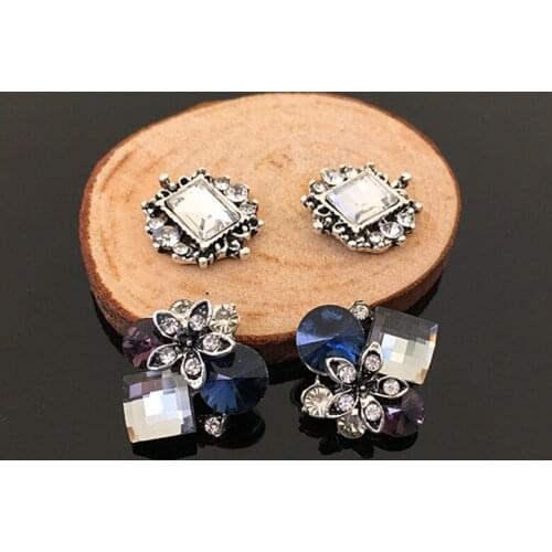 10 PCS Vintage Rhinestone Metal Charms Decorations Handmade DIY Jewelry Making Accessories