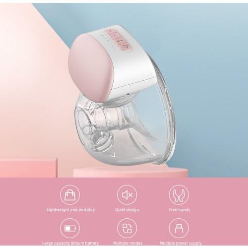 YOUHA Wearable Breast Pump Hands Free Electric Breast Pumps BPA-free Baby Accessaries Newborn Breastfeeding Milk Collector