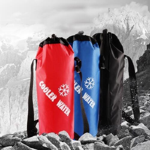 Mounchain Camping Drawstring Water Bottle Pouch High Capacity Insulated Cooler Bag for Traveling, Camping, Hiking