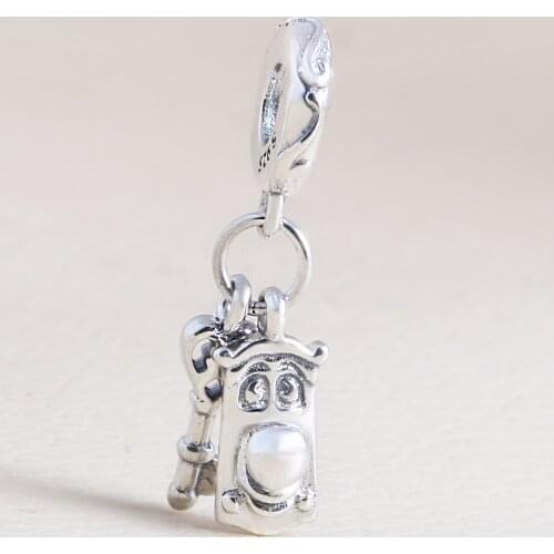 Real 925 sterling silver Beads Beautiful mermaid Dangle Charm Beads Suitable fit Original Pandora WOmen Bracelet Jewelry