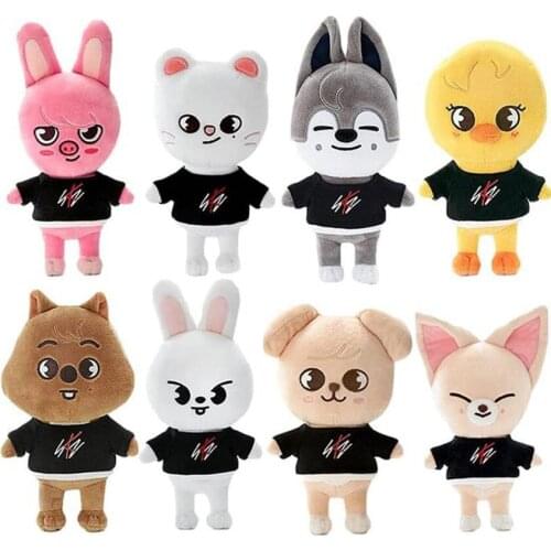 20cm Skzoo Plush Toys Stray Kids Cartoon Stuffed Animal Plushies Doll Bbokari Leebit Wolf Chan Puppym Kids Adults Fans Gifts