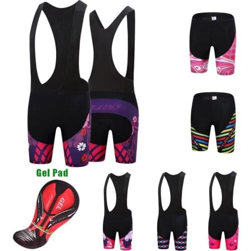 Pro Gel Pad Womens Cycling BIB Shorts Summer Bicycle Pants Sport Cyclist Tights Road Bike Underwear MTB Female Biker Culottes