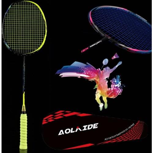 Professional Ultra-light 4u Full Carbon Badminton Racket Adult Durable And Durable Offensive Badminton Racket Single Shot -40