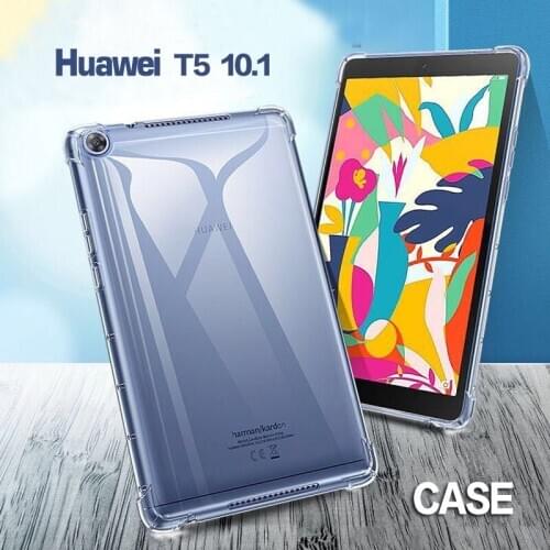 Drop Resistant Cover For Huawei T5 10 Transparent Soft case For MediaPad T5 10.1 inch AGS2-W09 AGS2 L09 L03 W19 TPU Back Case